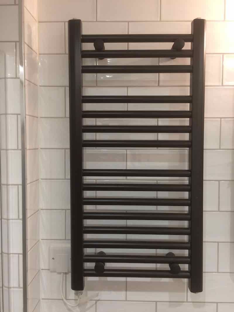 Graphite towel rail